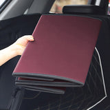 SOGA 4X Leather Car Boot Collapsible Foldable Trunk Cargo Organizer Portable Storage Box Red Medium