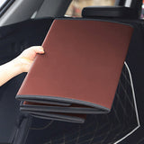 SOGA 4X Leather Car Boot Collapsible Foldable Trunk Cargo Organizer Portable Storage Box Coffee Small