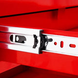 SOGA 3 Tier Tool Storage Cart Portable Service Utility Heavy Duty Mobile Trolley with Drawer and Hooks Red