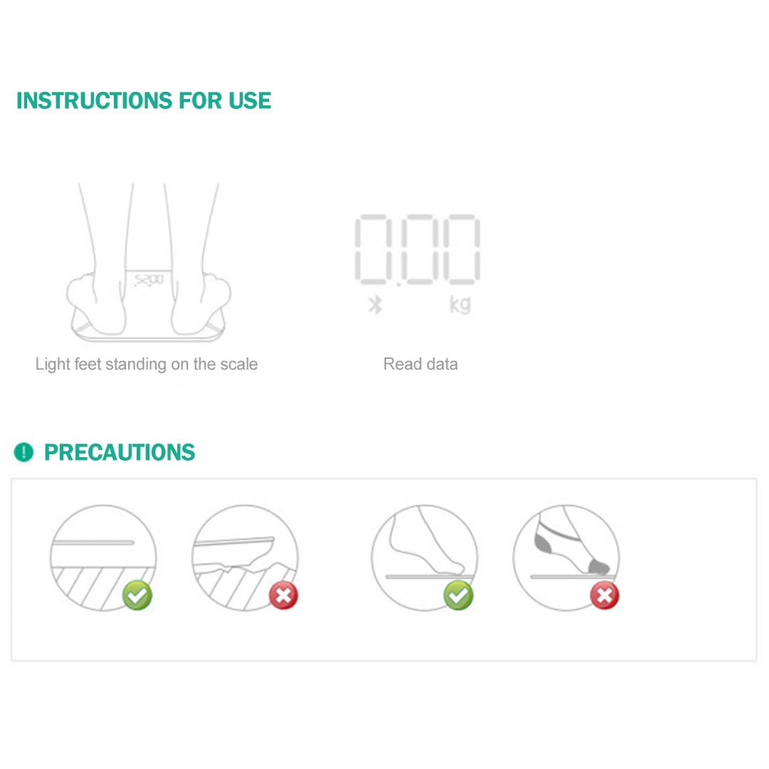 SOGA 2X 180kg Digital Fitness Weight Bathroom Gym Body Glass LCD Electronic Scales White/Green