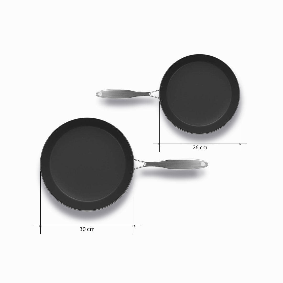 SOGA Stainless Steel Fry Pan 26cm 30cm Frying Pan Induction Non Stick Interior