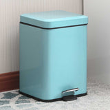 SOGA 2X 6L Foot Pedal Stainless Steel Rubbish Recycling Garbage Waste Trash Bin Square Blue