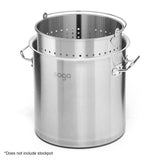 SOGA 98L 18/10 Stainless Steel Perforated Stockpot Basket Pasta Strainer with Handle