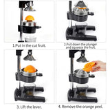 SOGA 2X Commercial Manual Juicer Hand Press Juice Extractor Squeezer Citrus