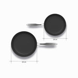 SOGA Stainless Steel Fry Pan 24cm 28cm Frying Pan Induction Non Stick Interior