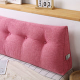 SOGA 2X 120cm Pink Triangular Wedge Bed Pillow Headboard Backrest Bedside Tatami Cushion Home Decor