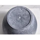 SOGA 2X 32cm Weathered Grey Round Resin Plant Flower Pot in Cement Pattern Planter Cachepot for Indoor Home Office