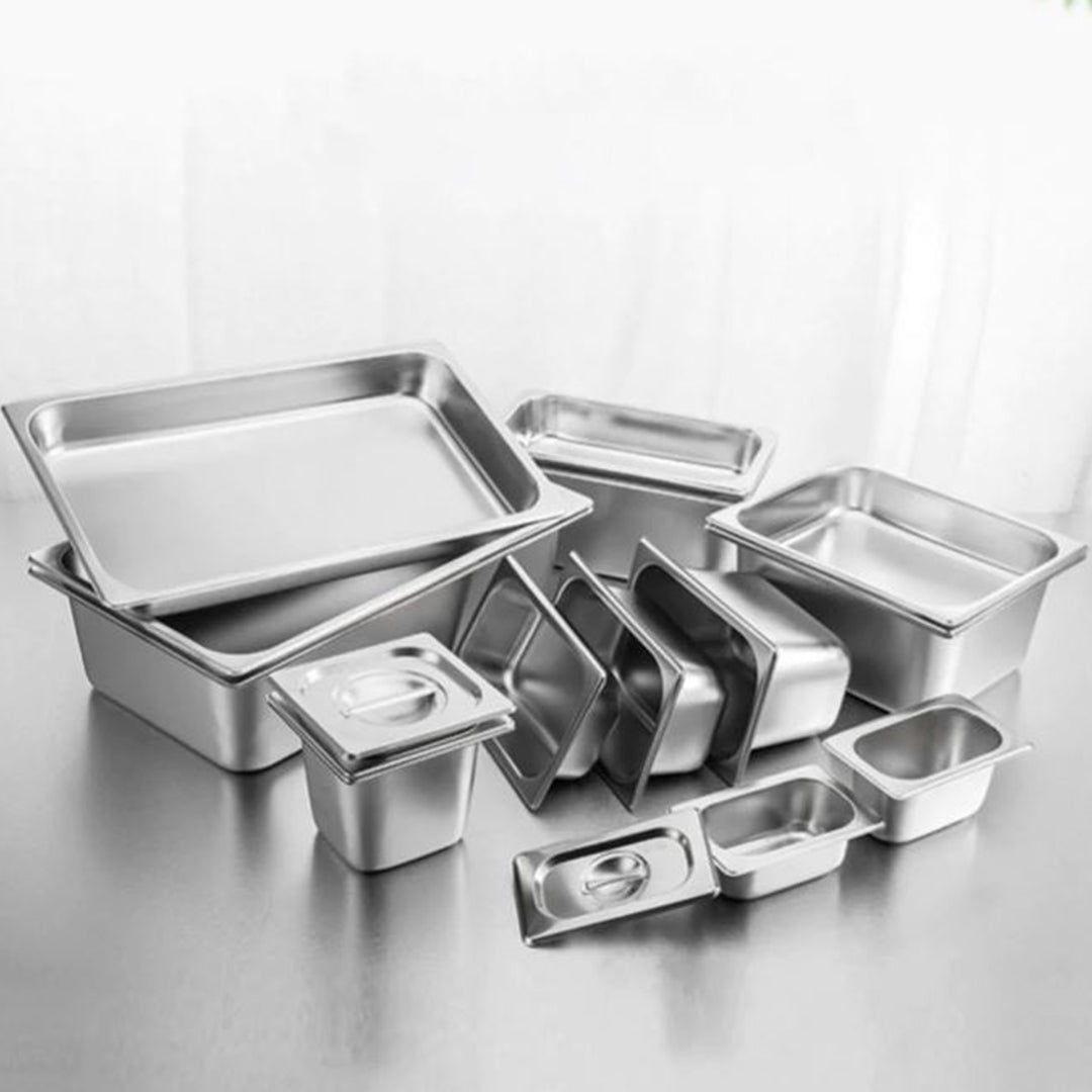 SOGA 2X Gastronorm GN Pan Full Size 1/1 GN Pan 2cm Deep Stainless Steel Tray