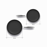 SOGA Stainless Steel Fry Pan 20cm 24cm Frying Pan Induction Non Stick Interior