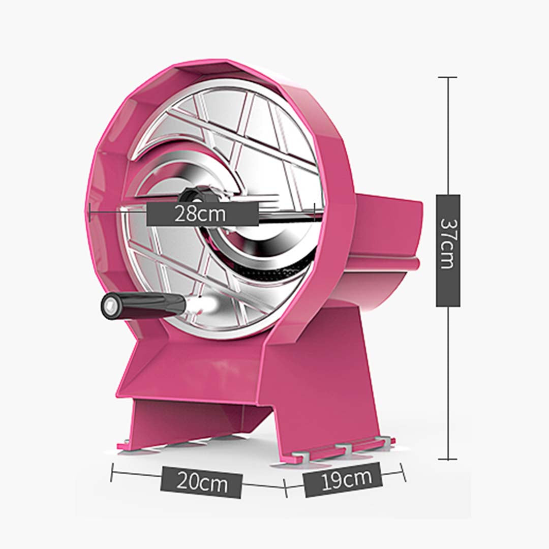 SOGA 2X Commercial Manual Vegetable Fruit Slicer Kitchen Cutter Machine Pink