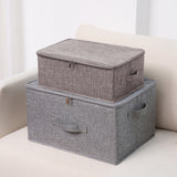 SOGA Coffee Small Portable Double Zipper Storage Box Moisture Proof Clothes Basket Foldable Home Organiser