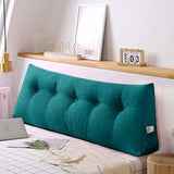 SOGA 2X 100cm Blue Green Triangular Wedge Bed Pillow Headboard Backrest Bedside Tatami Cushion Home Decor