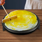 SOGA 2X 33CM Reversible Round Cast Iron Induction Crepes Pan Baking Cookie Pancake Pizza Bakeware