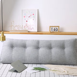 SOGA 150cm Silver Triangular Wedge Bed Pillow Headboard Backrest Bedside Tatami Cushion Home Decor