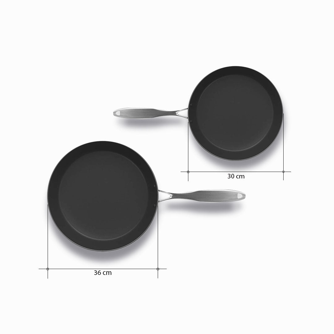 SOGA Stainless Steel Fry Pan 30cm 36cm Frying Pan Induction Non Stick Interior