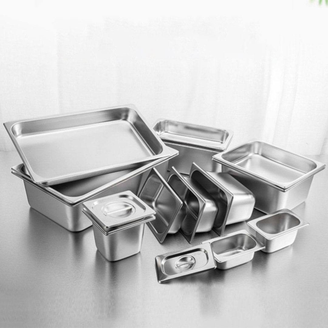 SOGA Gastronorm GN Pan Full Size 1/1 GN Pan 6.5cm Deep Stainless Steel Tray