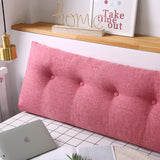 SOGA 120cm Pink Triangular Wedge Bed Pillow Headboard Backrest Bedside Tatami Cushion Home Decor