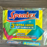 Spontex 3 Extra Large Sponge - Cafe Supply