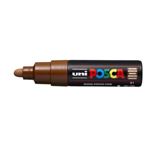 Uni Posca Marker 4.5-5.5mm Bold Bullet Brown PC-7M - Cafe Supply