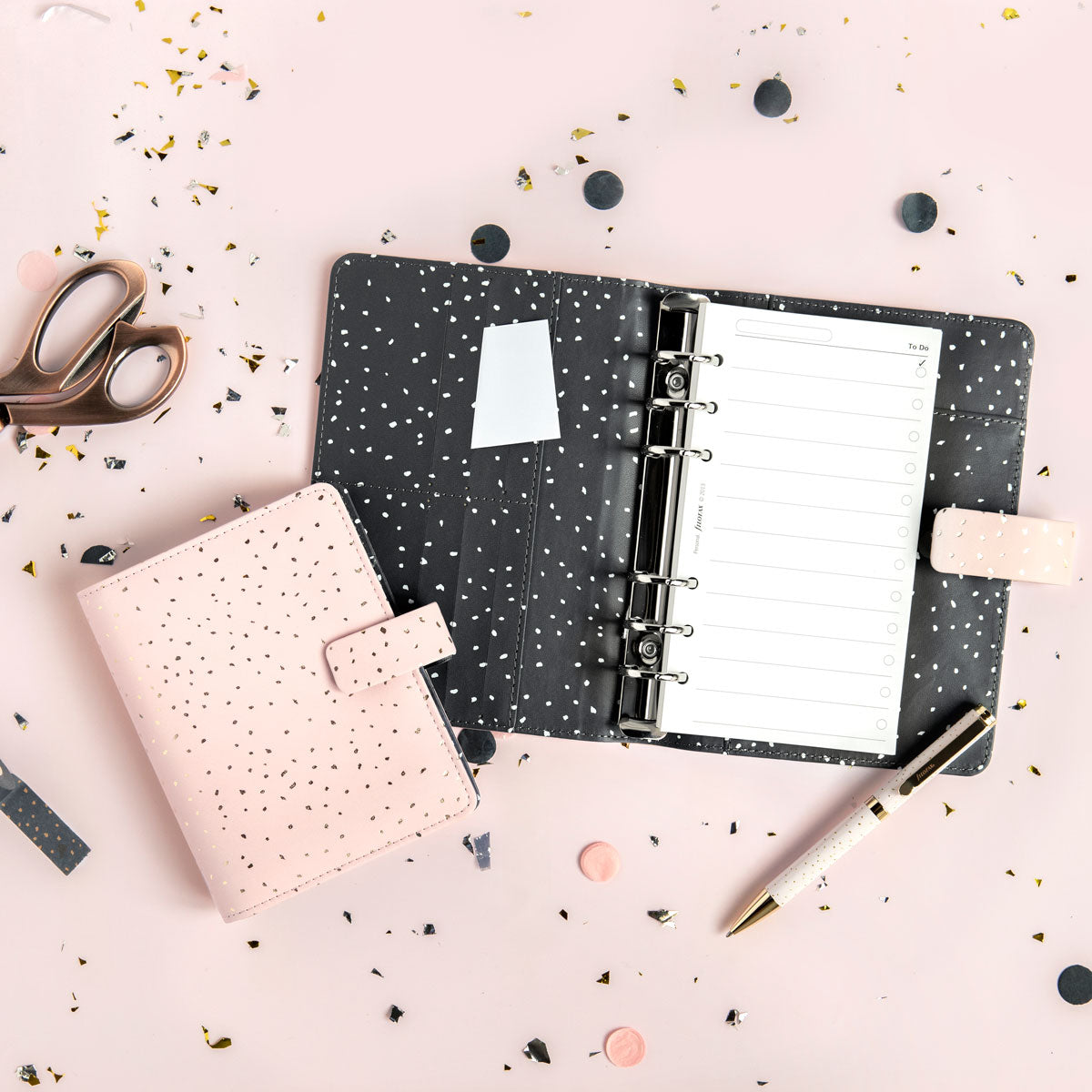 Filofax Organiser Confetti Pocket Rose Quartz - Cafe Supply