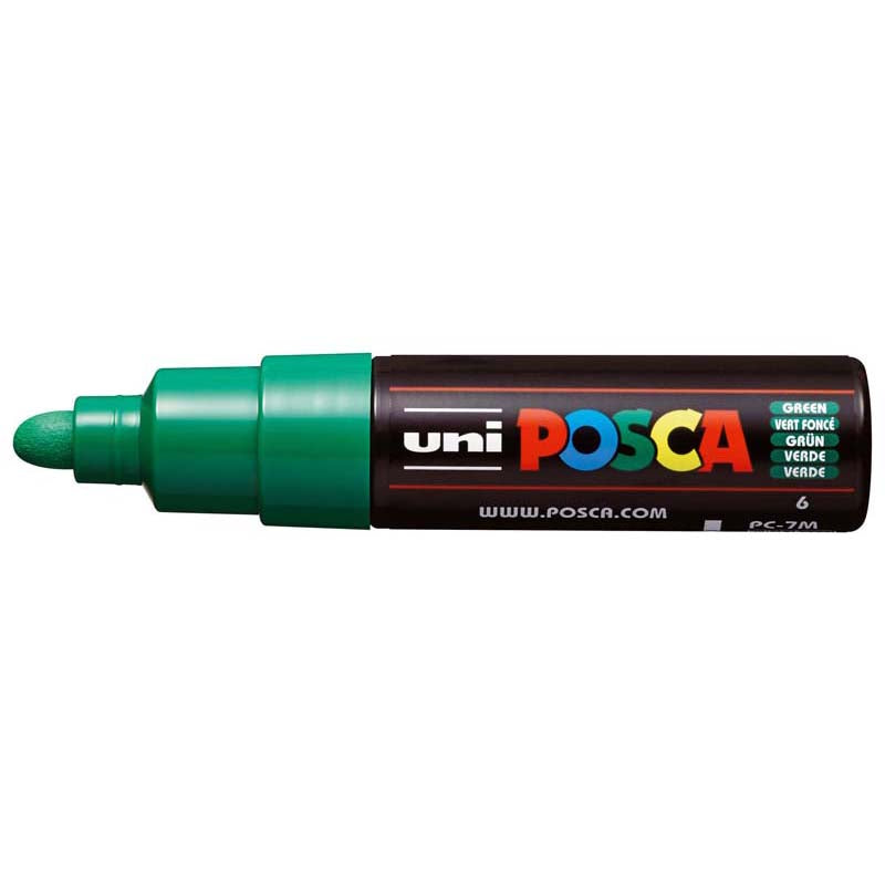 Uni Posca Marker 4.5-5.5mm Bold Bullet Green PC-7M - Cafe Supply