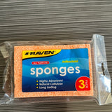 Raven All purpose antibacterial sponges 3 pack - Cafe Supply