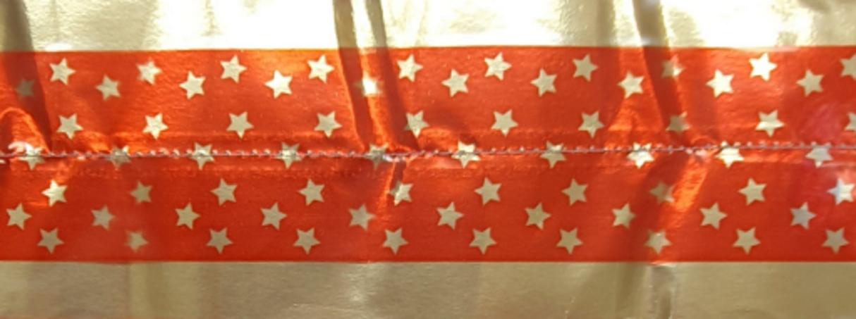 Cake Band Star Red/Gold 63mm (7m)