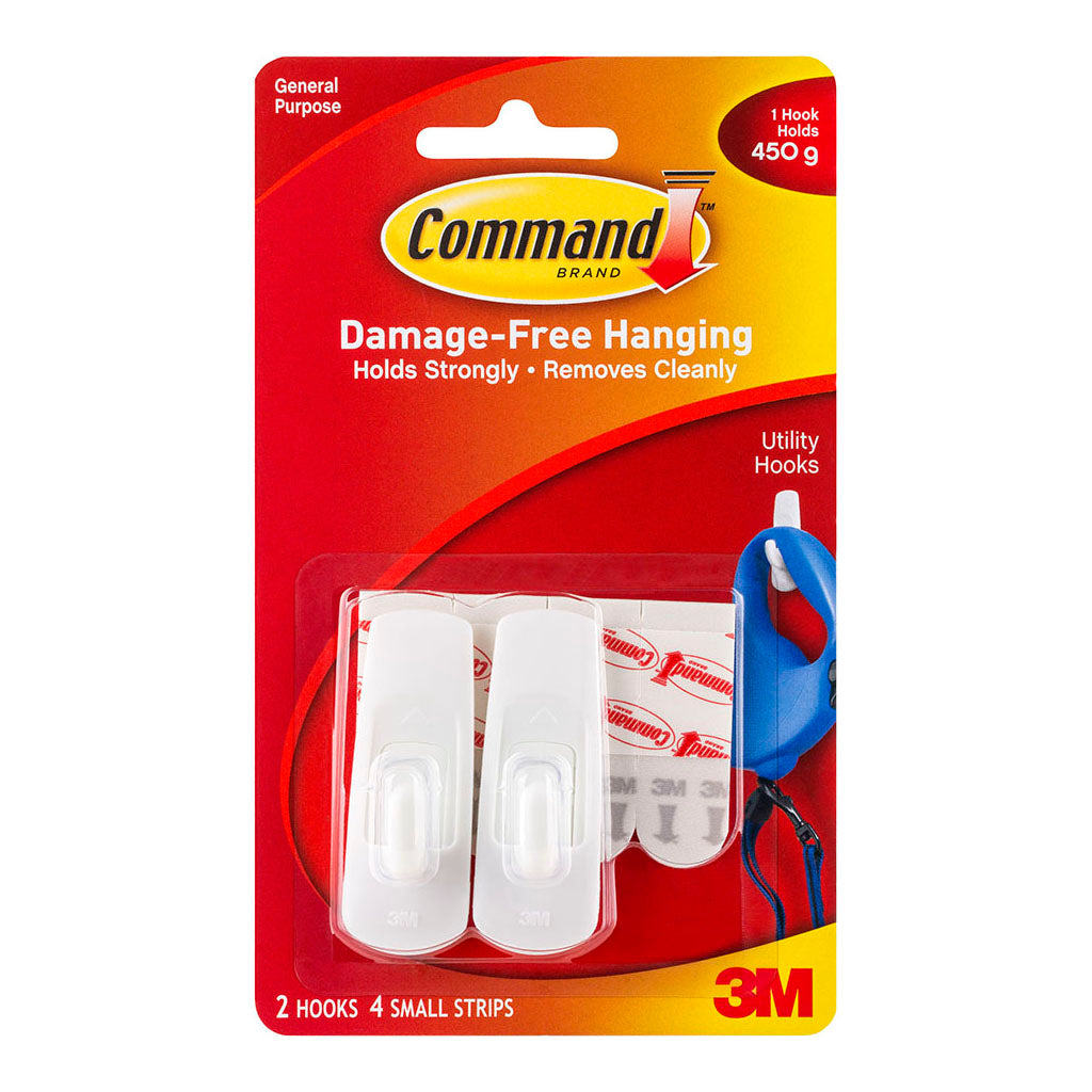 Command Hook 17002 Small White, Pack of 2