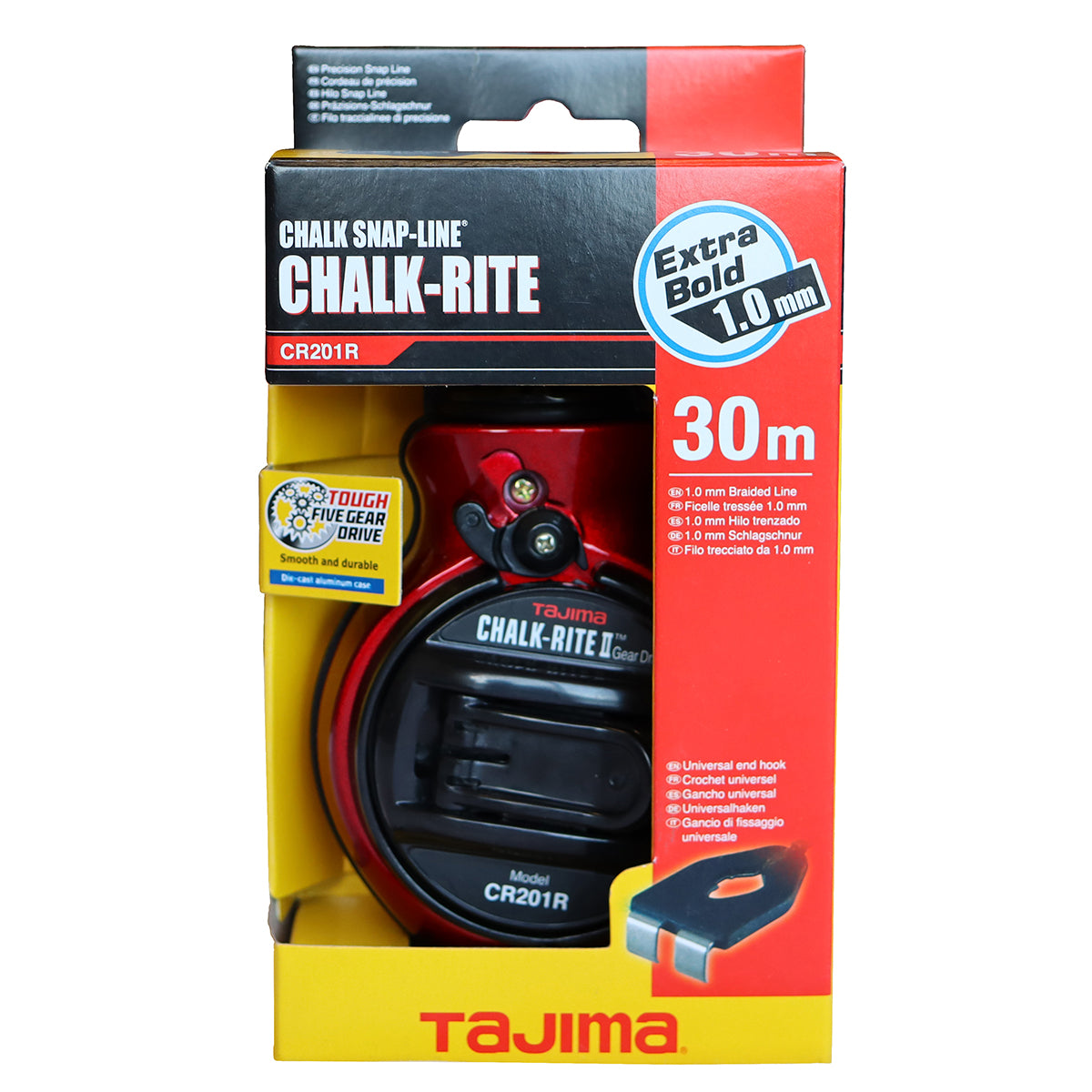 Tajima Gear-Drive Chalk Line 30m CR201R - Cafe Supply