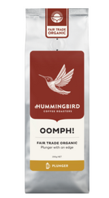 Hummingbird Oomph! Fair Trade Organic Fresh Plunger Grind Coffee 200g