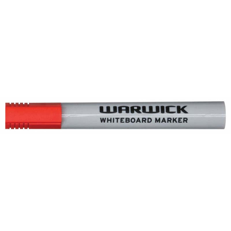 Warwick Whiteboard Marker Red Bullet Tip Box 12