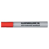 Warwick Whiteboard Marker Red Bullet Tip Box 12