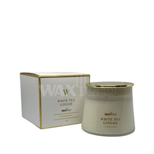 125g Jar Candle 'W' Scented Range - White Tea Ginger