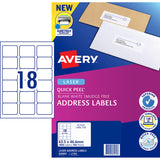 Avery Label L7161-100 Laser 18up 100 Sheets 63x46mm