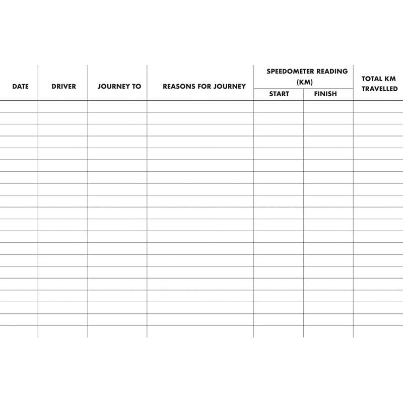 Collins Vehicle Log Book 40 Limp 24 Page 115x170mm - Cafe Supply