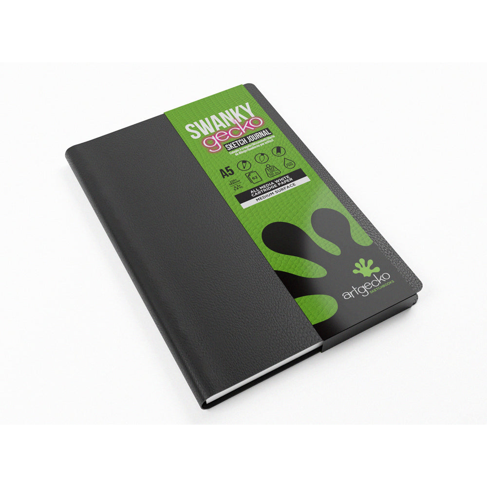 Artgecko Swanky Sketch Journal A5 124 Pages 62 Sheets 150gsm White Paper - Cafe Supply