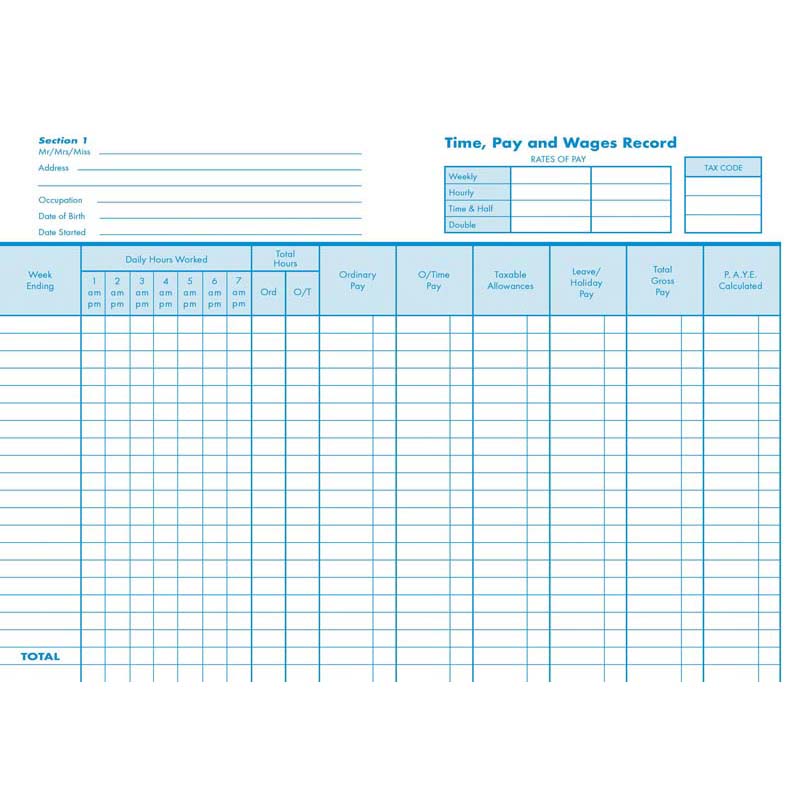 Collins Wage Book A5 Limp Cover 64lf