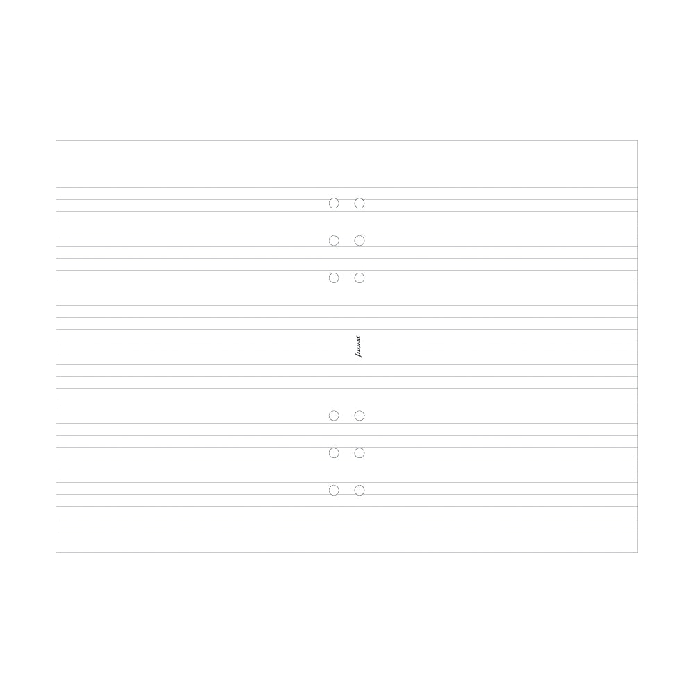 Filofax A5 White Lined Notepad Refill 50 Sheets - Cafe Supply