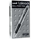 Uni Laknock 0.7mm Retractable Fine Black SN-100 - Cafe Supply