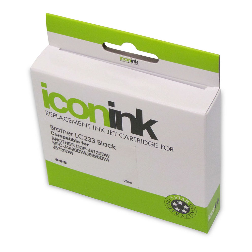 Icon Compatible Brother LC233 Black Ink Cartridge