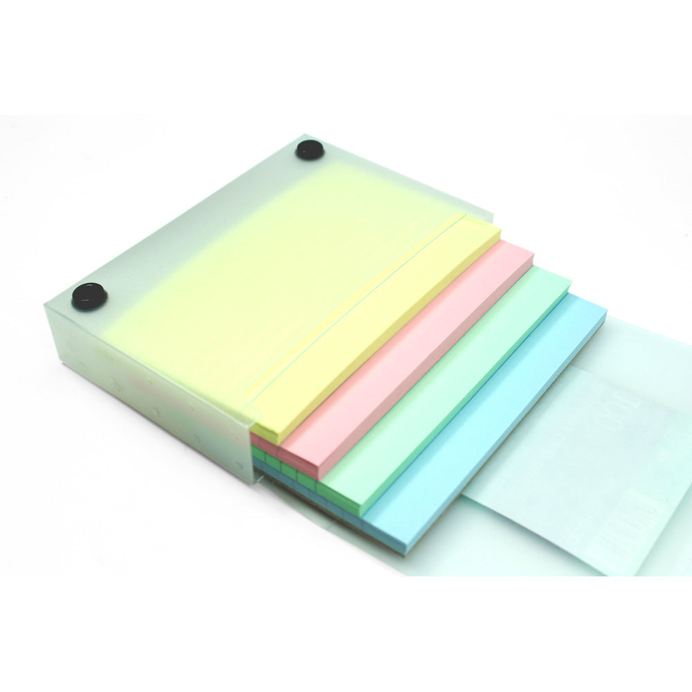 Luxpad Notecards and Carry Case 5x3 Ruled Assorted Colours - Cafe Supply