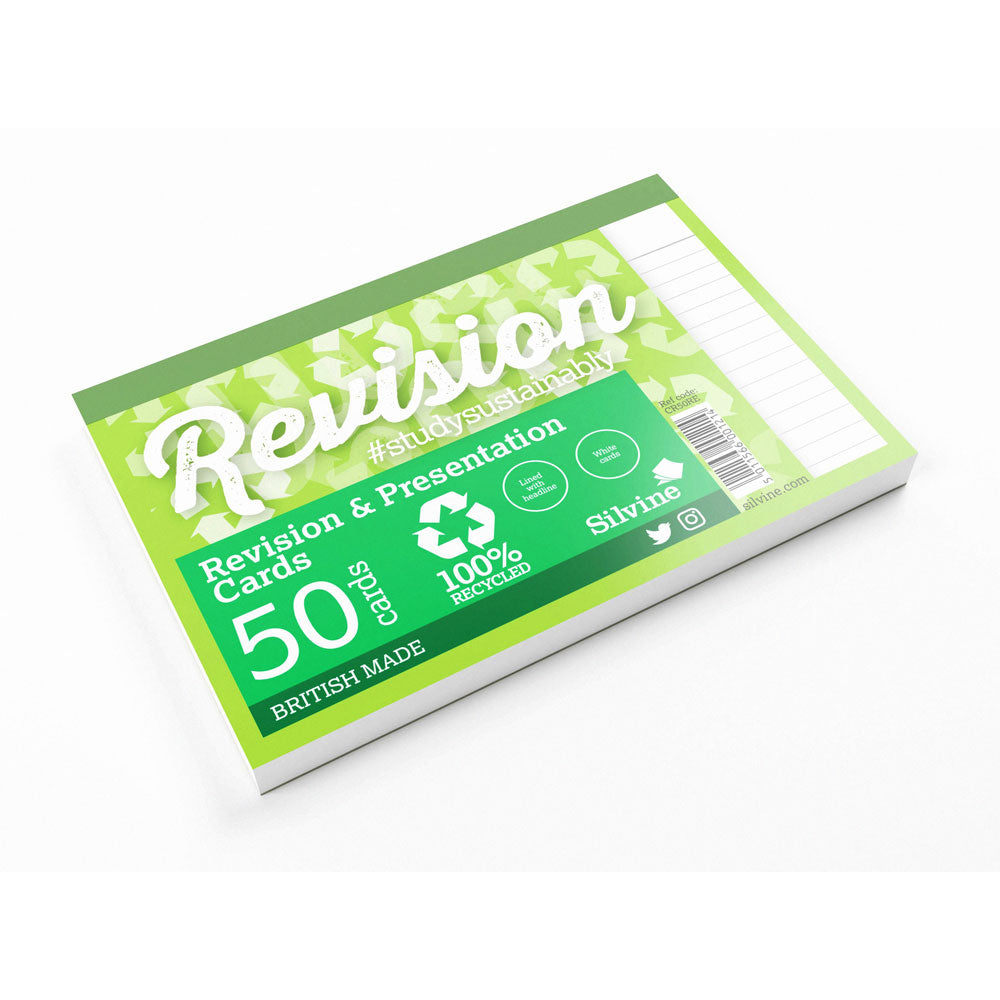 Luxpad Recycled Revision and Presentation Card Pad Ruled 6x4 White - Cafe Supply