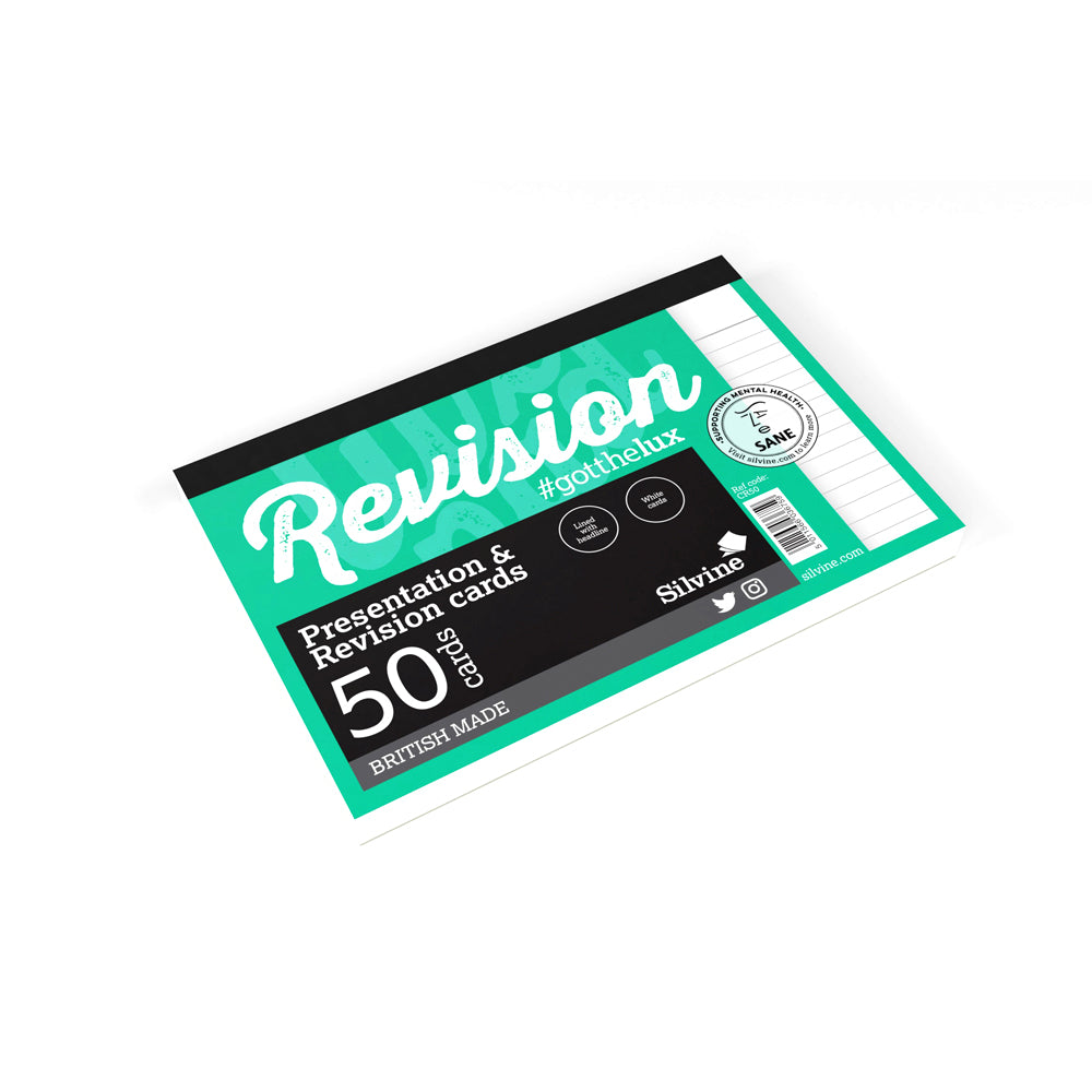 Luxpad Revision and Presentation Card Pad Ruled 6x4 White - Cafe Supply