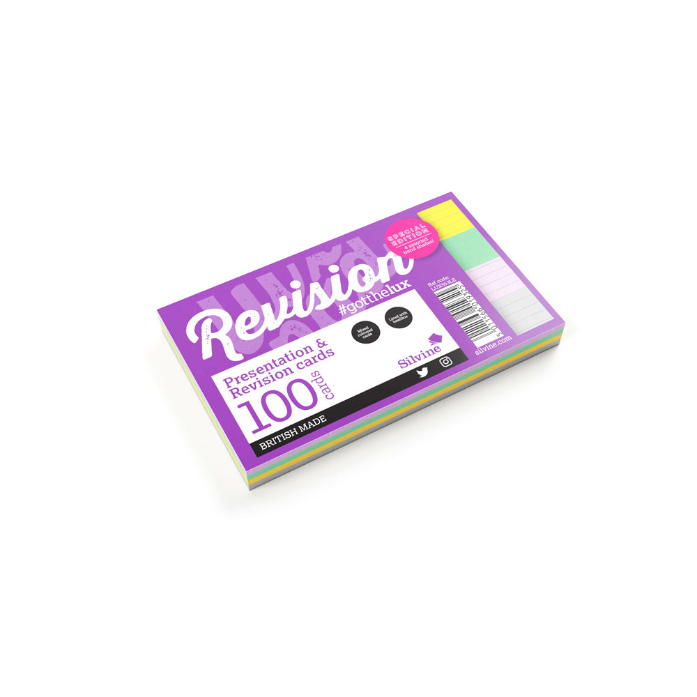 Luxpad Revision Presentation and Revision Cards 5x3 Ruled Fashion Colours - Cafe Supply