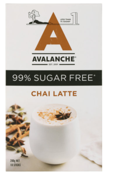 Avalanche 99% Sugar Free Chai Latte Coffee Sticks 10 x 20g