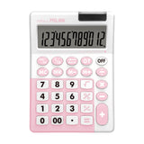 Milan Antibacterial 12 Digit Desk Calculator Hangsell Pink