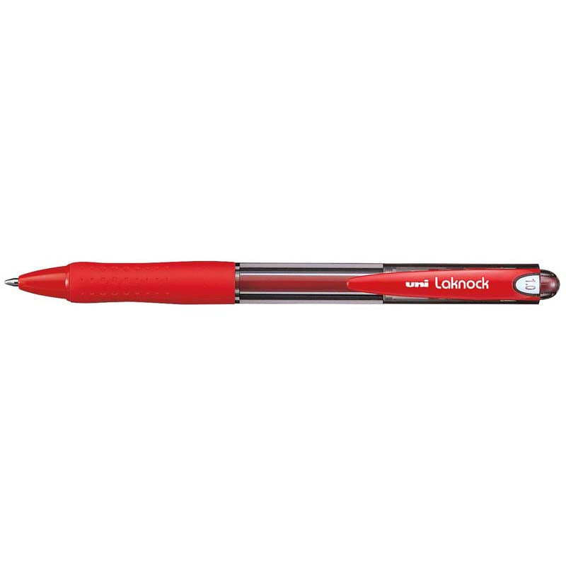 Uni Laknock 1.0mm Retractable Medium Red SN-100 - Cafe Supply