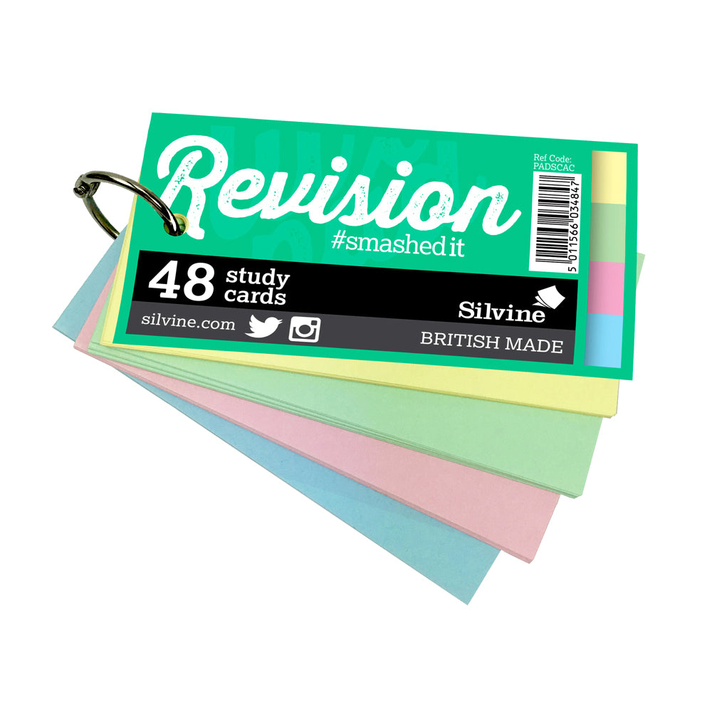 Luxpad Revision Study Cards 100x50mm Plain Assorted Colours with Binding Ring - Cafe Supply