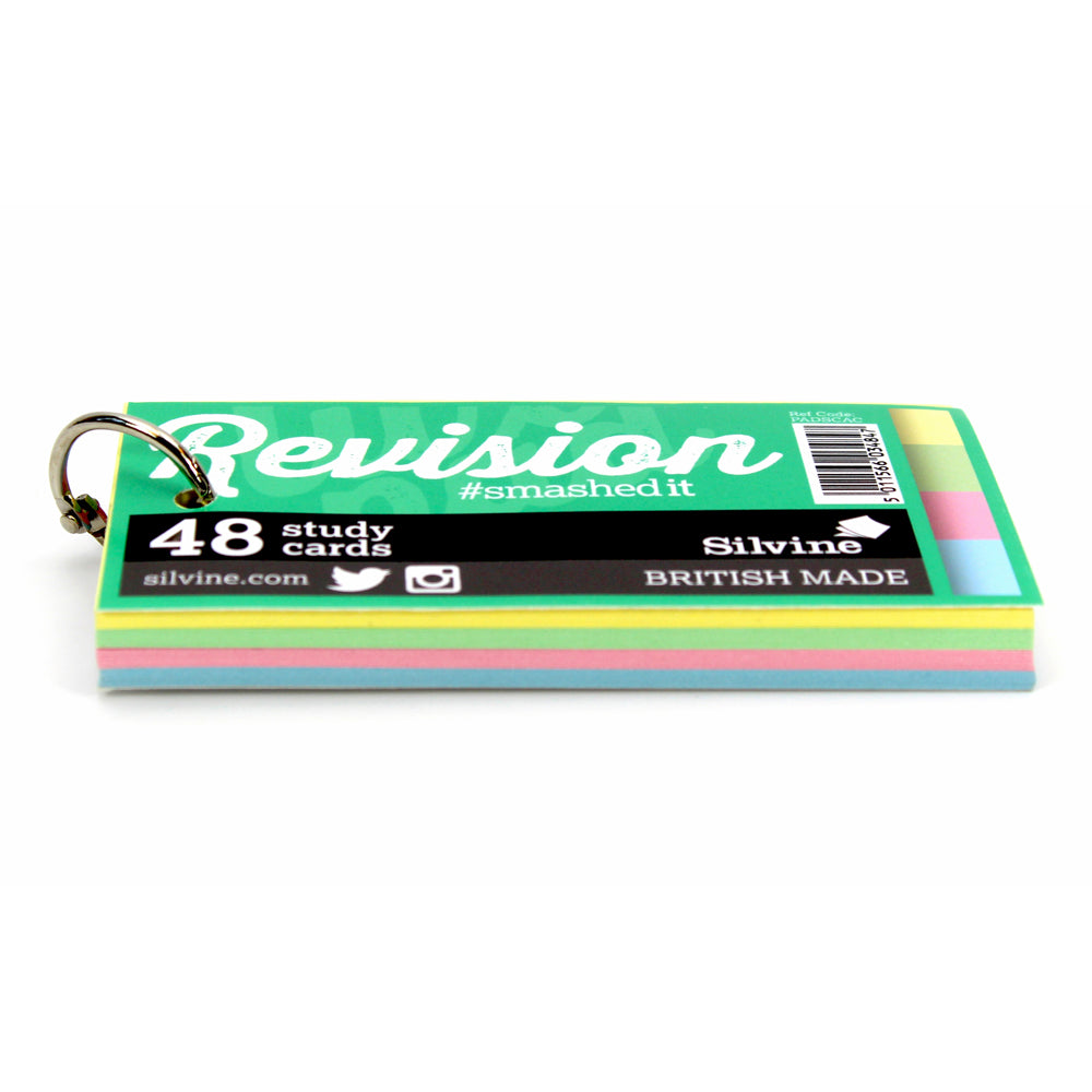 Luxpad Revision Study Cards 100x50mm Plain Assorted Colours with Binding Ring - Cafe Supply