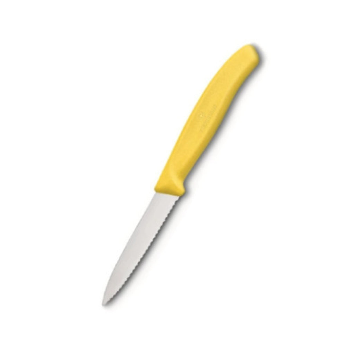 Paring Knife, Yellow Nylon Handle (8cm Serrated Blade)